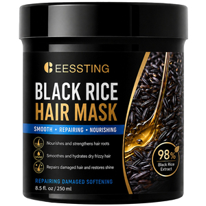 High Quality Hair Mask Treatm Nourishing Repair Anti Hair Breakage Dandruff <b>Removal</b> Deep Conditioning Black Rice Hair Mask - Product Image 5