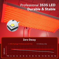 Panneau de luminothérapie rouge pour le corps entier, 1280 LED, 260 mW/cm², haute irradiation, appareil de luminothérapie LED NIR professionnel pour les centres de soins médicaux