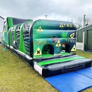Pista de obstáculos inflable, peligrosa y tóxica, castillo inflable con obstáculos para adultos - Product Image 4
