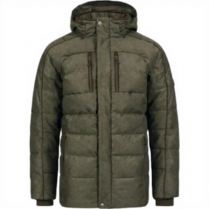 Veste de chasse d'extérieur pour hommes, 100% laine, respirante, coupe-vent, doudoune pour activités de chasse - Product Image 1