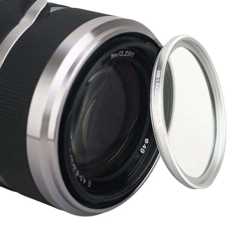 JJC 49mm UV Filter MC Ultra Slim Multi Coated Lens Filter for Canon M50 Mark II with EF-M 15-45mm f/3.5-6.3 IS STM Lens Silver