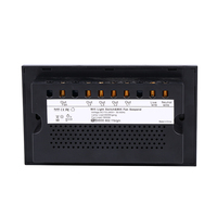 MakeGood UK 147x86MM Tuya App Smart Life Control Surveillance de l'alimentation WIFI 4 gangs et ventilateur tactile Combo Interrupteur mural