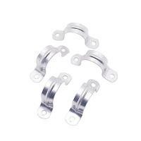 Collier de serrage en acier galvanisé en forme de U, anti-corrosion, colliers pré-saddles, deux trous, accessoires de ventilation d'angle de conduit, hôpital, salle de sport