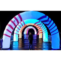 Arche gonflable de football personnalisée en usine, arche noire en PVC, décoration gonflable, panneau gonflable, arche d'entrée pour événement