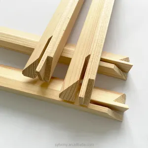 Wholesale DIY Canvas Frame Wood 3.7cm Thick Pine Wood Gallery Stretcher Bars For Stretched Canvas