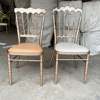 Chaise Chiavari en fer doré empilable, moderne, très vendue, pour mariage, fête et restaurant