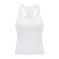 Top Deportivo de Yoga para Mujer, Personalizado OEM, Acolchado, con Espalda Cruzada, Acanalado, de Alta Elasticidad, Transpirable, para Correr, Gimnasio, Fitness, Venta al Por Mayor