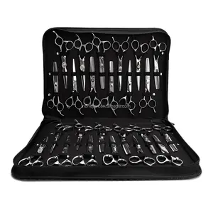 Estuche Exhibidor y Organizador de Tijeras de Peluquería para 24 Piezas, de Cuero Sintético PU con Logotipo Personalizable - Product Image 1