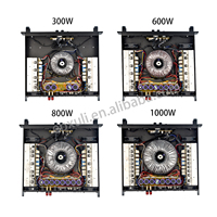 Amplificateur de puissance 2U série AD 2 canaux * 300W-1000W RMS avec transformateur en aluminium plaqué cuivre et écran LCD HD 4,3'' pour scène et spectacles en direct