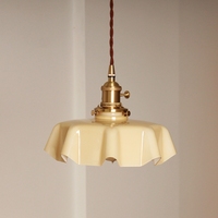 Luminaire suspendu de style rétro français en verre et laiton, petit lustre pour allée, entrée, chambre à coucher, chevet, bar, îlot, restaurant