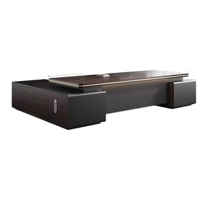 Conjunto de Escritorio y Silla Ejecutivos, Muebles de Oficina Modernos, Tablero Artificial, Forma Irregular, Combinación Libre para Uso en Oficina - Product Image 4