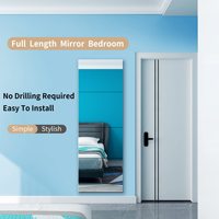 Miroir acrylique moderne pleine longueur, double face, incassable et auto-adhésif pour la sécurité des enfants dans la chambre, la porte, le placard
