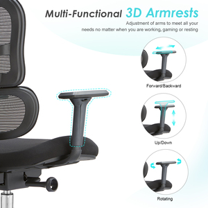 <span class=keywords><strong>Sedia</strong></span> <span class=keywords><strong>da</strong></span> <span class=keywords><strong>Ufficio</strong></span> <span class=keywords><strong>Ergonomica</strong></span> Girevole di Lusso dalla Cina per Dirigenti con Schienale Alto in Rete Comoda e Supporto Lombare - Product Image 4