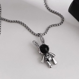 Collar de titanio de acero inoxidable para hombre, colgante Retro de conejo de Hip hop, joyería de disfraz, <span class=keywords><strong>2023</strong></span> - Product Image 5