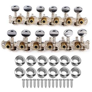 Clé de réglage de guitare à <span class=keywords><strong>12</strong></span> <span class=keywords><strong>cordes</strong></span>, mécaniques d'accordage ouvertes en métal, pièces d'instruments de musique - Product Image 3