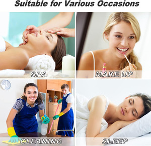 Gorro ajustable de felpa suave y sedosa para el cuidado del cabello largo de adultos, ideal para dormir por la noche, disponible en varios colores y tallas medianas. - Product Image 2