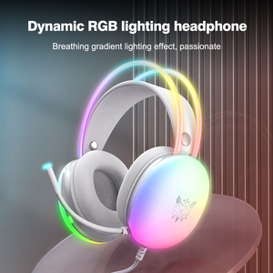 ONIKUMA 헤드셋 X25 이어폰 3.5MM 오버이어 헤드폰 유선 Auriculares RGB 게이머 헤드폰 게임 마이크 - Product Image 2