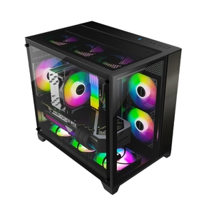 C704 mini-2 trò chơi fishtank thiết kế TG Kính 270 ° Máy tính để bàn mATX Tủ Cube chơi game <span class=keywords><strong>PC</strong></span> Gamer trường hợp - Product Image 5