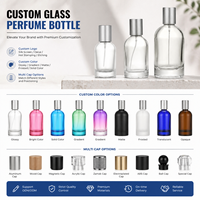 Flacon de parfum en verre de luxe personnalisé 30ml 50ml 100ml pour marque privée avec atomiseur et boîte cadeau