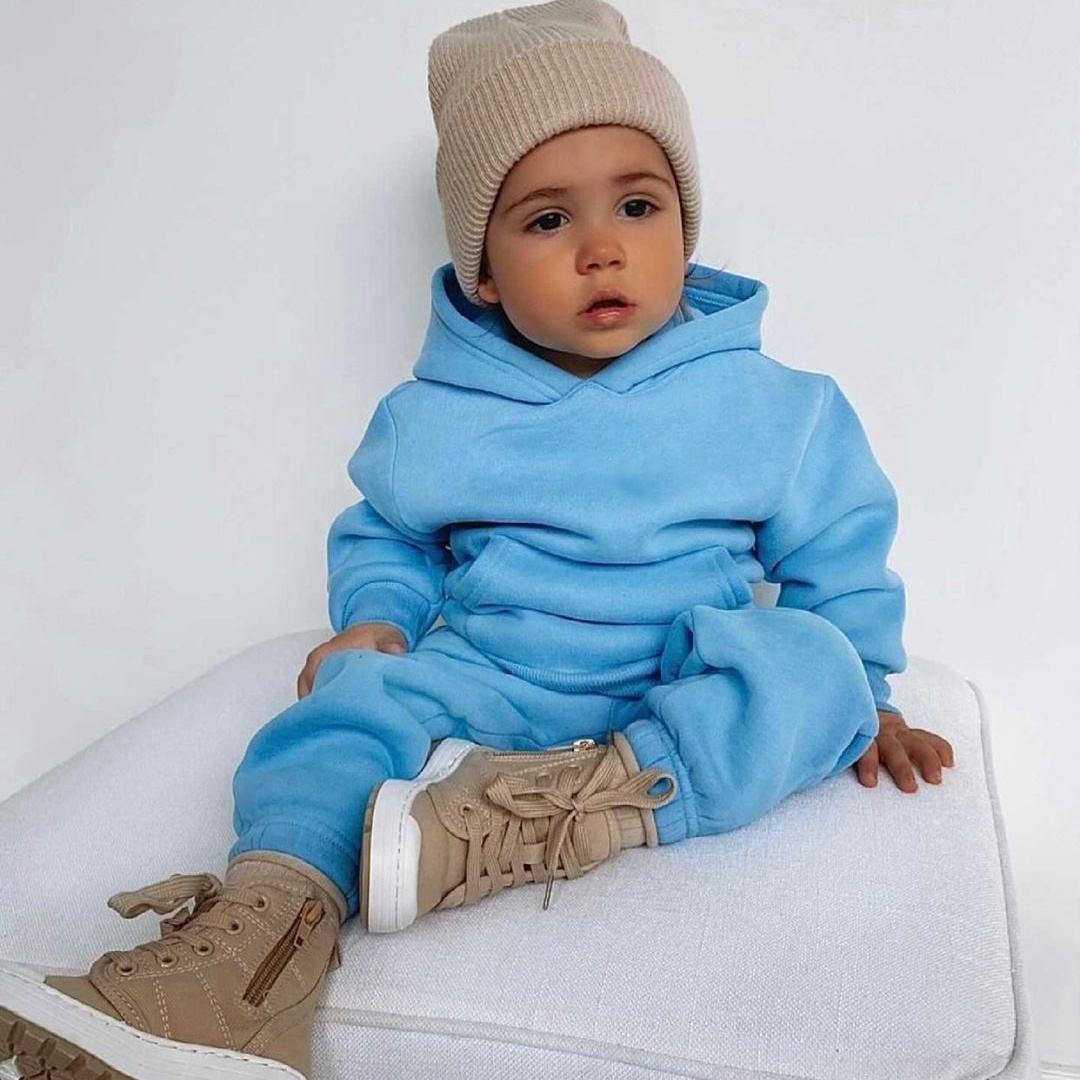 High Quality 2pcs Kids Hoodies Hot Sale Baby Clothing Kids Set Children Jogging Suit 