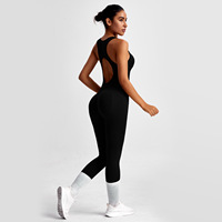 Pakaian Olahraga Wanita Baru, Set Yoga Kasual, Olahraga Aktif, Lari, Jumpsuit Yoga Seksi, Spandex/Nylon, Bernapas