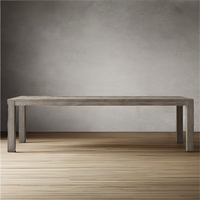 Table à manger et chaises en bois massif, meuble de style américain et moderne