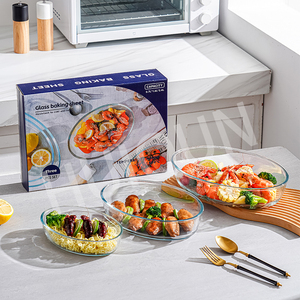 Différentes formes et capacités Plateau <span class=keywords><strong>de</strong></span> cuisson en verre Four à micro-ondes résistant à la chaleur Plateau à <span class=keywords><strong>poisson</strong></span> ménager Matériau en borosilicate - Product Image 3