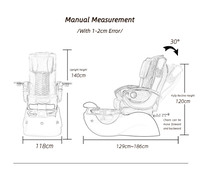 Fauteuil de pédicure électrique moderne de luxe sans plomberie pour salon de beauté, spa pour les pieds, massage