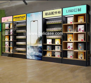 Accessori mobili per negozi di <span class=keywords><strong>riparazione</strong></span> al dettaglio economici Stand struttura in metallo accessori per telefoni espositore con Lightbox - Product Image 3
