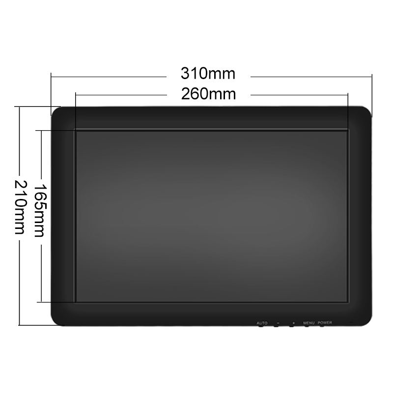 Bolinia 12.1 Inch HD TFT Industrial LCD Monitor VGA AV BNC USB Remote Speaker 1280*800 OEM ODM for Desktop for Gaming
