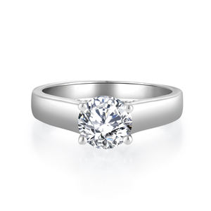 मोइससानाइट रिंग कस्टम हस्तनिर्मित गहने ठीक गहने चांदी 925 सगाई शादी की महिलाओं की अंगूठी बिजोक्स प्लेटेड वादा - Product Image 3