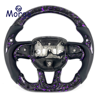 Maßgefertigtes Lila Geschmiedetes Carbon-Lenkrad für Dodge Challenger Charger Hellcat RT Durango SRT Scat Pack 392 Super Bee