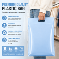 Sacchetti di Plastica Impermeabili Riutilizzabili all'Ingrosso con Manico Fustellato per Imballaggio al Dettaglio di Abbigliamento, Cosmetici, Libri