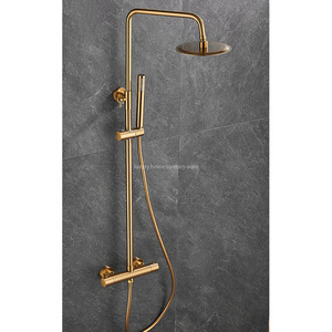 Sistema <span class=keywords><strong>doccia</strong></span> moderno <span class=keywords><strong>con</strong></span> termostato a barra tonda in plastica, miscelatore a termostato <span class=keywords><strong>e</strong></span> <span class=keywords><strong>soffione</strong></span> a soffitto. - Product Image 3