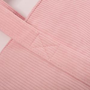 Custom DIY Embroidery Letter Waterproof Foldable Portable <b>Large</b> Capacity Corduroy Tote Bags Women's Fashion Durable Handbags - Product Image 3