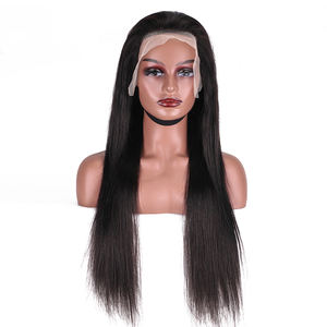 Parrucca Frontale in Pizzo Trasparente di Alta Qualità, Capelli Umani Remy, Densità 250%, Nera Liscia Naturale Morbida per Esportazione - Product Image 1