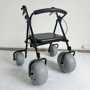<span class=keywords><strong>Deambulatore</strong></span> Pieghevole Manuale da Esterno <span class=keywords><strong>con</strong></span> <span class=keywords><strong>Freno</strong></span> <span class=keywords><strong>a</strong></span> <span class=keywords><strong>Mano</strong></span>, Sedia <span class=keywords><strong>a</strong></span> Rotelle da Spiaggia, Facile da Spingere, <span class=keywords><strong>Deambulatore</strong></span> e Rollator Resistente - Product Image 2
