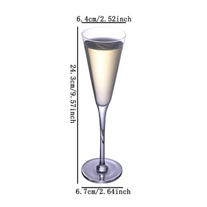 Factory <strong>Wholesale</strong> Modern Luxury Transparent Decorative Wedding <strong>Champagne</strong> <strong>Flute</strong> for Party Wedding - Product Image 6