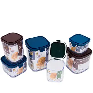Герметичная пищевая герметичная коробка с крышками для кухни, кладовой, органайзер, Штабелируемый для хлопьев, закусок, пищевых контейнеров для хранения