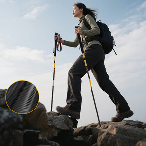 Bastón de Senderismo Plegable para Exteriores, Portátil, para Caminatas, para Personas Mayores, Telescópico, Fácil de Guardar en la Bolsa, 1 Unidad - Product Image 2