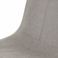 Chaise de salle à manger moderne en lin avec dossier incurvé et pieds en métal noir - Chaise d'appoint respirante et ergonomique pour la maison, le café ou le bureau