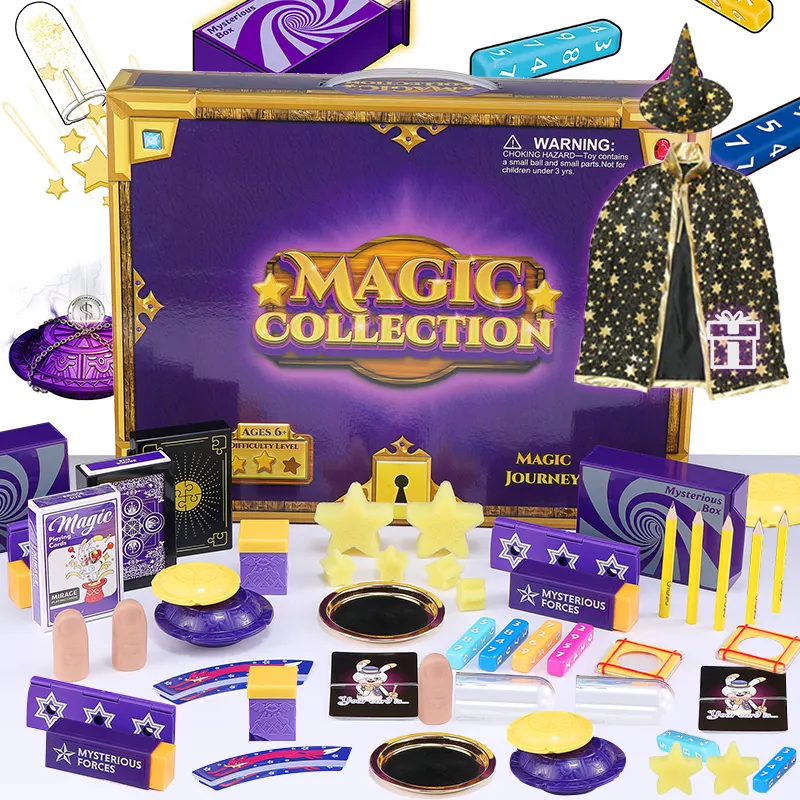 파티 게임 및 거리 마술 장난감 세트 학습을위한 클래식 매직 박스 플라스틱 소품 및 무대