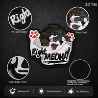 Prêt à expédier : Patch moral 3D en PVC et caoutchouc, motif Lunettes de vision nocturne pour effrayer les chats, idéal pour sacs à dos de sport, chapeaux et brassards