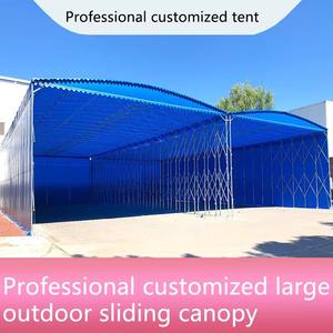 Tente manuelle télescopique avec roues, coulissante, pour abri de voiture, garage, stand, <span class=keywords><strong>barbecue</strong></span>, salon professionnel, ou comme abri de stationnement extérieur. - Product Image 2