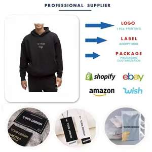 Sudadera con capucha de gran tamaño de peso pesado en blanco Sudadera con capucha Pantalones de chándal Algodón 400 Gsm Chándales <span class=keywords><strong>Ropa</strong></span> Sudadera con capucha para hombres - Product Image 5