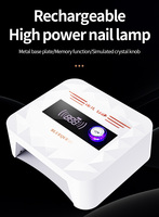 Professionnel Portable Sans Fil UV LED Lampe À Ongles Rechargeable UV Durcissement Machine Amovible En Acier Inoxydable Fond Maison Salon Utilisation