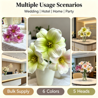 Fleur artificielle en PU, Tulipe Simulation Smile Brownie, pour bouquet de mariage et décoration