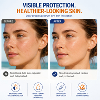 Crème solaire minérale végétalienne en sachet rechargeable, marque privée, protection solaire 50, résistante à l'eau, pour le visage et le corps, sans danger pour les récifs coralliens