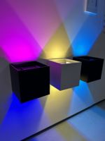 Lampes murales Loxone en aluminium Cube 24v 12w RGBW 2700K, éclairage haut et bas, Knx Dali DT8 Dmx Tuya Zigbee 2000-6000k, blanc réglable, IP65