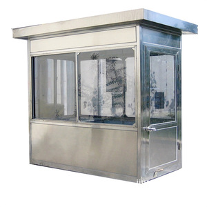 Stainless Steel <b>Security</b> Booth Mobile Guard House For Property Management Parking <b>Equipment</b> - Product Image 1